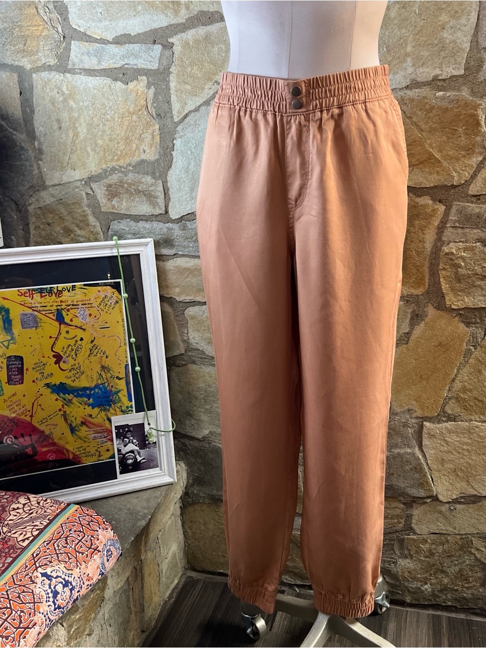 Nine West Jeans Peach Lyocell Jogger Pants Size Large